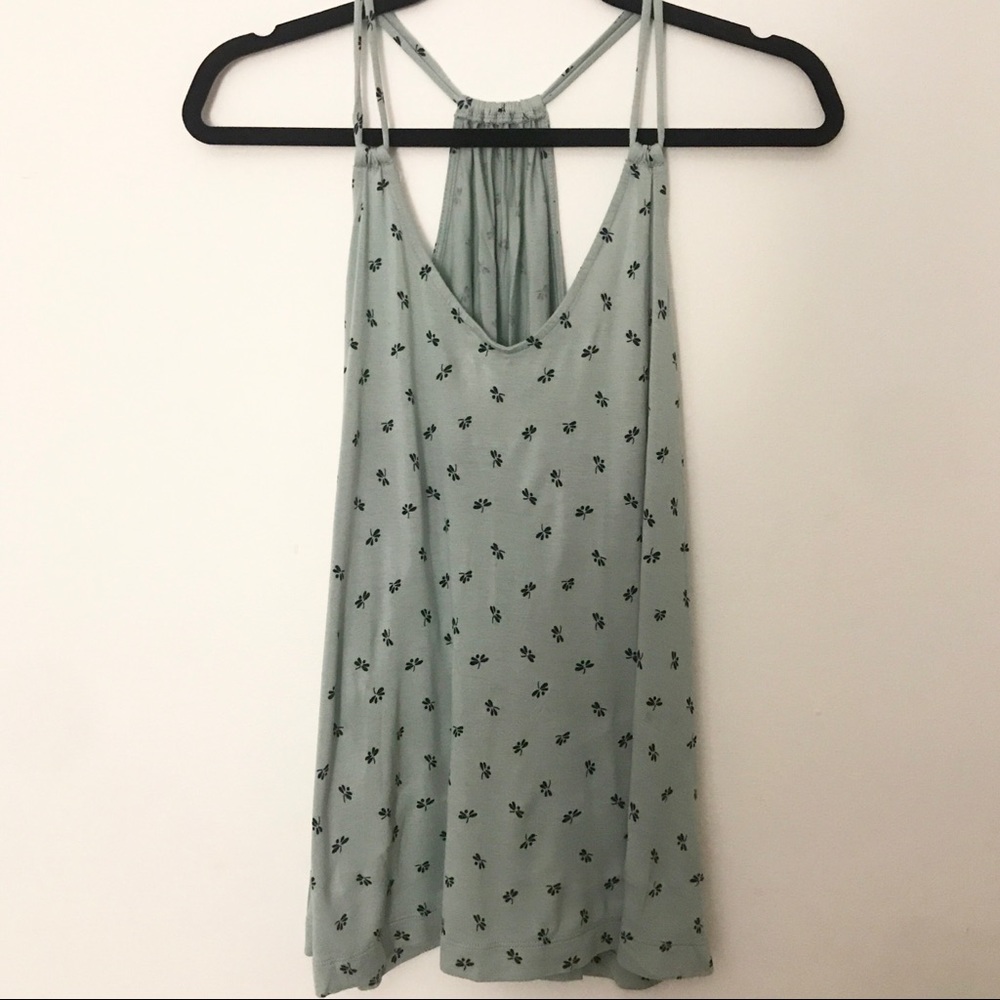 LOFT Blue Patterned Top